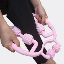 뭉친 근육 붓기 해소용 전신 마사지 롤러 허벅지 근육풀기 여친선물 종아리 안마기 하체 근육이완 다리풀기, 핑크