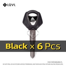 바이크키복사 보조키 열쇠복사 탑케이스 사이드 6Pcs 빈 키 오토바이 교체 Uncut YAMAHA R25 R3 Xmax, 01 6 PCS Black