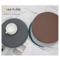 몽트노블[Mont-Noble] 심플모던 메모리폼 원형방석쿠션 2개, 다크그레이 2개