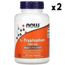 나우 미국 직배송 엘트립토판 세로토닌 500mg 120캡슐 x 2병 총240캡슐