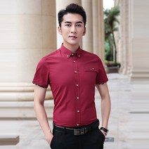 DFMEI 남방 반팔 남자 셔츠 슬림 셔츠