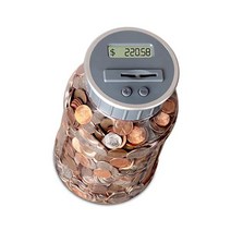 MR DIGITAL 디지털 카운팅 코인 뱅크 배터리 포함 개인 동전 카운터/돈 계산 병 저축액 합계 모든 미국 소매 포장과 함께 작동합니다