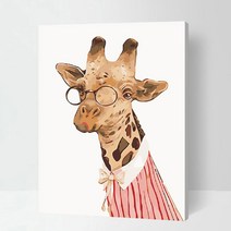 DIY 명화 그리기 유화 인물 고흐 동물 해바라기 그림그리기 세트, 05_동물-A030  행복한 기린 박사님