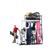 DEERFAMY 골프 가방 보관 정리함 랙은 3개에 적합 쉬운 설치 차고 클럽 창고 지하실