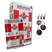 Desi Canadian 컨디셔너 포함 천연 헤어 컬러 샴푸 | 염색 몇 분 안에 100% 그레이 커버리지 3 in 1 컬러링 여성 및 남성용 (250ml 블랙) 미국직송, 250 ml_다크 브라운.