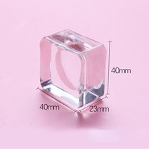 Square Crystal Glass Gasket False Eyelash Stand Glue Pad 4 Size Holder Eyelashes Adhesive Pallet Pas, [01] Extra Large