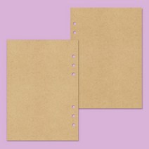 [바보사랑] 6공 다이어리 크라프트지 무지 속지 A5 - 총80page, 상세 설명 참조