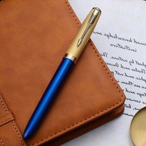 만년필입문 만년필닙 1 조각 jinhao 레트로 후드 펜촉 0.38mm 금속나무 나사, 푸른