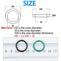 고압세척기 WD CS 2.0mm 2.4mm OD 6mm -180mm 니트릴 부타디엔 고무 NBR 씰링 링 수리 스켈레톤 오일 씰 개스킷 O 와셔, [31] OD 36mm (100Pcs), [02] 2.4mm, [01] Black