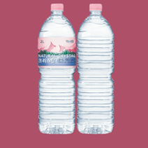 크리스탈 생수 라벨/무라벨 2L 6/12/18/24/30 물 2리터 배달 미네랄워터, 라벨 2리터 18개