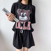 민트위니 여성 UCLA세트 반바지세트 홈웨어 운동복 트레이닝복 츄리닝세트 오버핏