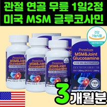관절 NAG MSN MSM 영양제 추천 엔 N 아세틸 글루 글로 구루 코사민 디메틸설폰 식이유황 허리에 뼈에 어깨에 무릎에 연골에 좋은 실버 50대 60대 엄마 여성 여자 초록홍합, 3박스(3개월분)