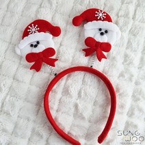 크리스마스 스프링 머리띠 루돌프 사슴뿔 머리띠 7가지 종류선택, 4. 화이트 베어