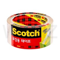 3M 포장용 리필 3650 투명 테이프, 1개입