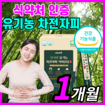 [첨가물X] 유기농 차전자피 가루 100% 분말 식이섬유 식물성 수용성 장 청소 대장 건강 도움 에좋은 질겅이 쾌변 식약처 인증 식 약 청 인정 부모님 영양제 라풀굿알약케이스, 식약처인증 차전자피 30포 / 1개월