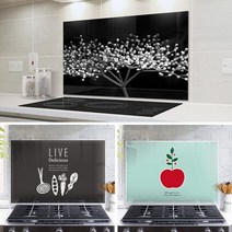 주방 강화유리 아트보드 아트글라스 벽 꾸미기 900X680, 오피쉬화이트