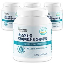 하비웰 효소 유산균 단백질 다이어트 쉐이크 체중조절용 조제식품 식약처인증, 500g, 4통