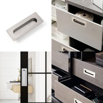사각 매립형 손잡이 105X40MM 실버 매입형손잡이 고정손잡이 서랍손잡이