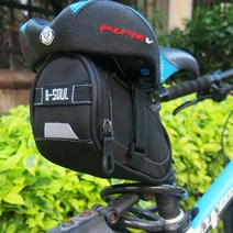 make speed 1.5리터 자전거안장장착용 가방, 1개, 블랙