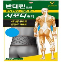 반테린코와서포터 허리보호대, 1개