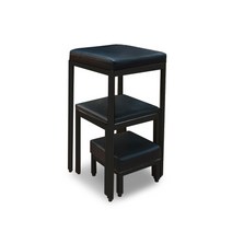 가구엔 슬림형패디의자세트(소) 무광블랙프레임 전문샵의자, 브라운