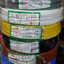 테프론전선(FEP) AWG18 0.75SQ(mm²) 200M 1롤/300V 200℃ 케이블, 색상선택, GN(녹색)