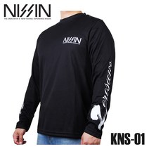 니신 KNS-01 브랜드져지 긴팔 티셔츠 낚시의류, 블랙-M-352393
