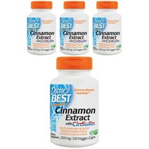 닥터스베스트 시나몬 추출물 250mg 베지 캡 글루텐 프리 비건, 120개입, 4개
