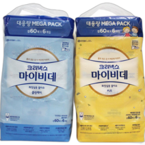 크리넥스 마이비데 물티슈 캡형 60매 X 6팩 키즈 화장실용, 마이비데60매x6(파랑)