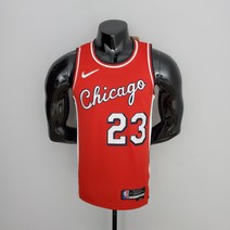 NBA 농구 유니폼 시카고불스 75주년 씨티에디션 MJ 져지 레드 CU 농구복
