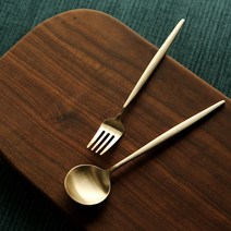 놋담 방짜유기 커트러리 디저트 1인 2P