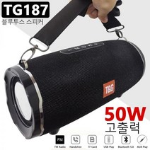 50W 고출력 TG187 블루투스 스피커 PC 컴퓨터 방수 휴대용 열 슈퍼베이스 3D 스테레오 서브 우퍼 Boombox 뮤직 센터 홈 시어터 사운드 바 FM TF, 20W TG192 Green
