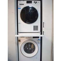 가정용 세탁기건조기 세로 앵글 선반 스태킹키트 대형, 600x540 mm