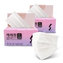 캐레원 저자극 비말차단 일회용 마스크 50개입 2개 100매, 50매, 화이트