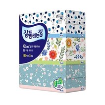 먼지안나는휴지 먼지없는 무형광 천연펄프 갑 180매 3팩