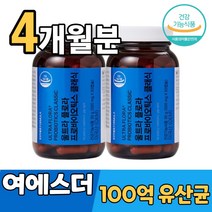 닥터 여에스더 포뮬러 울트라 플로라 클래식 유산균 프로바이오 신바이오 틱스 스틱 RGG LGG 장 건강 운동 관리 온가족 임산부 중년 노인 유당없는 홈쇼핑유산균, 4개월분