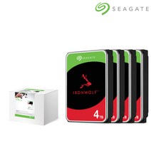 씨게이트 아이언울프 NAS HDD 4TB ST4000VN008 [4pack] 패키지, 4TB [4pack] 패키지