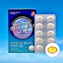 유유네이처 네이처스 프라임 알티지 오메가3 맥스 60캡슐 1개월분 rtg오메가3 항산패