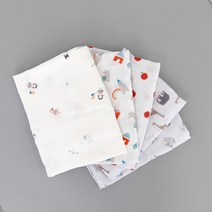 꿈두부 아기이불 자체제작원단 디자인 거즈블랭킷, 곰돌이놀이터_L사이즈