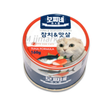 모찌네 고양이캔 츄릅 주식캔 24p, 다랑어 + 맛살, 160g, 24개