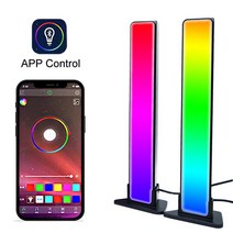 RGB 음악 백라이트 사운드 컨트롤 스마트 나이트 라이트 바 게임 TV 장식 램프에 대 한 블루투스 LED 빛으로 작동, [01] Bluetooth-1, [02] US Plug