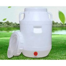 플라스틱드럼통 50L 새우젓통 오픈 공드럼 업소용, 75L 화이트 배기 밸브 수도꼭지 필터 2겹