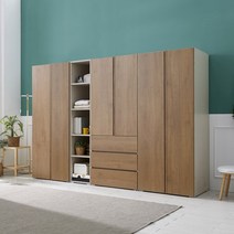 동서가구/착불 이즈 클래스 2800 옷장 세트 DF923164, 오크