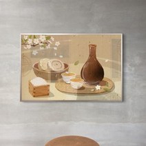 한국전통주 중형메탈액자.꾸밈, 그레이／2타입