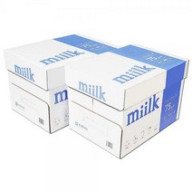 miilk 밀크 실속형 복사용지 A4용지 75g 2BOX(4000매), A4, 4000매