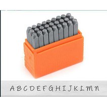 홈공방 금속펀치 가죽공예 보석공예 스탬핑 jewerly stamp handstamping steel gold silver metal stamps leather 사 자 정의 로고, 대문자 세트