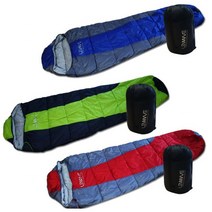 런웨이브 후드형 침낭 사계절 동계 캠핑 등산 야전 야외, 레드