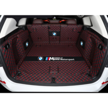 라오농 BMW X3 가죽 년형 카트리지는 브릴리언스 뉴 BMW 뉴 x3 전용 테일박스 튜 3D 자동차 트렁크 매트 풀커버, 블랙+레드 풀커버