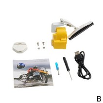 바이크용품 오토바이와이퍼 헬멧와이퍼 범용 미니 전기 앞 유리 도구 스크래치 복원 수리 블레이드 windsh, 노란색