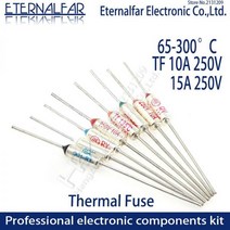전기용품 퓨즈 콘덴서 릴레이 스위치 센서 TF 열 RY 10A 15A 250V 온도 조절기 216 220 227 230 235 240 245 250 255 260 265 270 학, 10pieces_15A | 105C